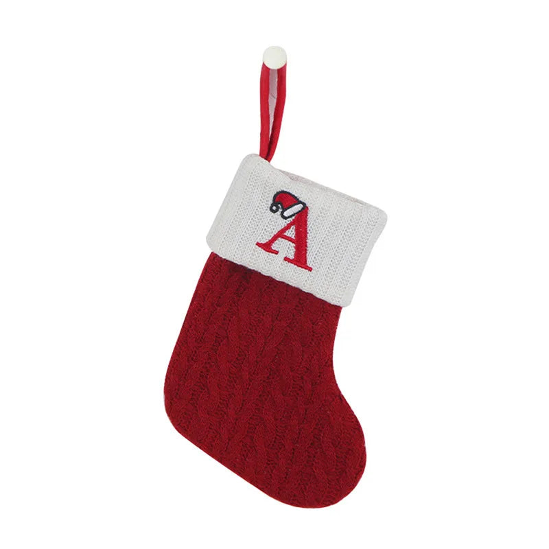 Chaussette de Noël en Tricot avec Initiale