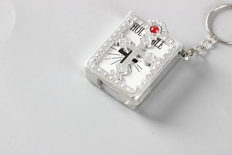 Lot de 20 Porte-clés Mini Bible – Cadeaux d’Invités Baptême & Communion