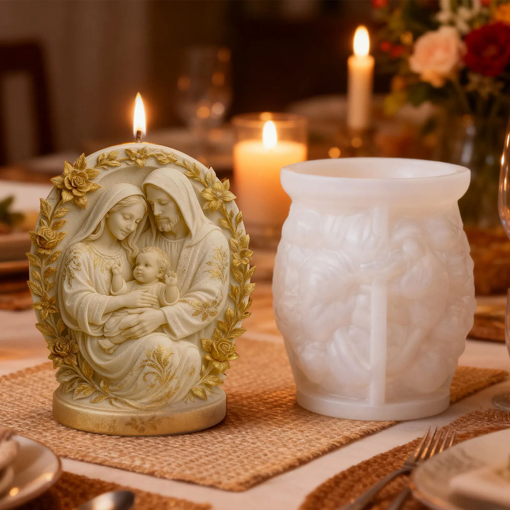 Moule en Silicone Sainte Famille Fleurie